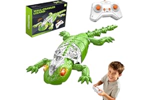 Wall Climbing Lizard,Wall Crawler Robot Gecko Remote Control,Floor Ceiling Crawling Electric Lizard RC Car Toy, Funny Prank T