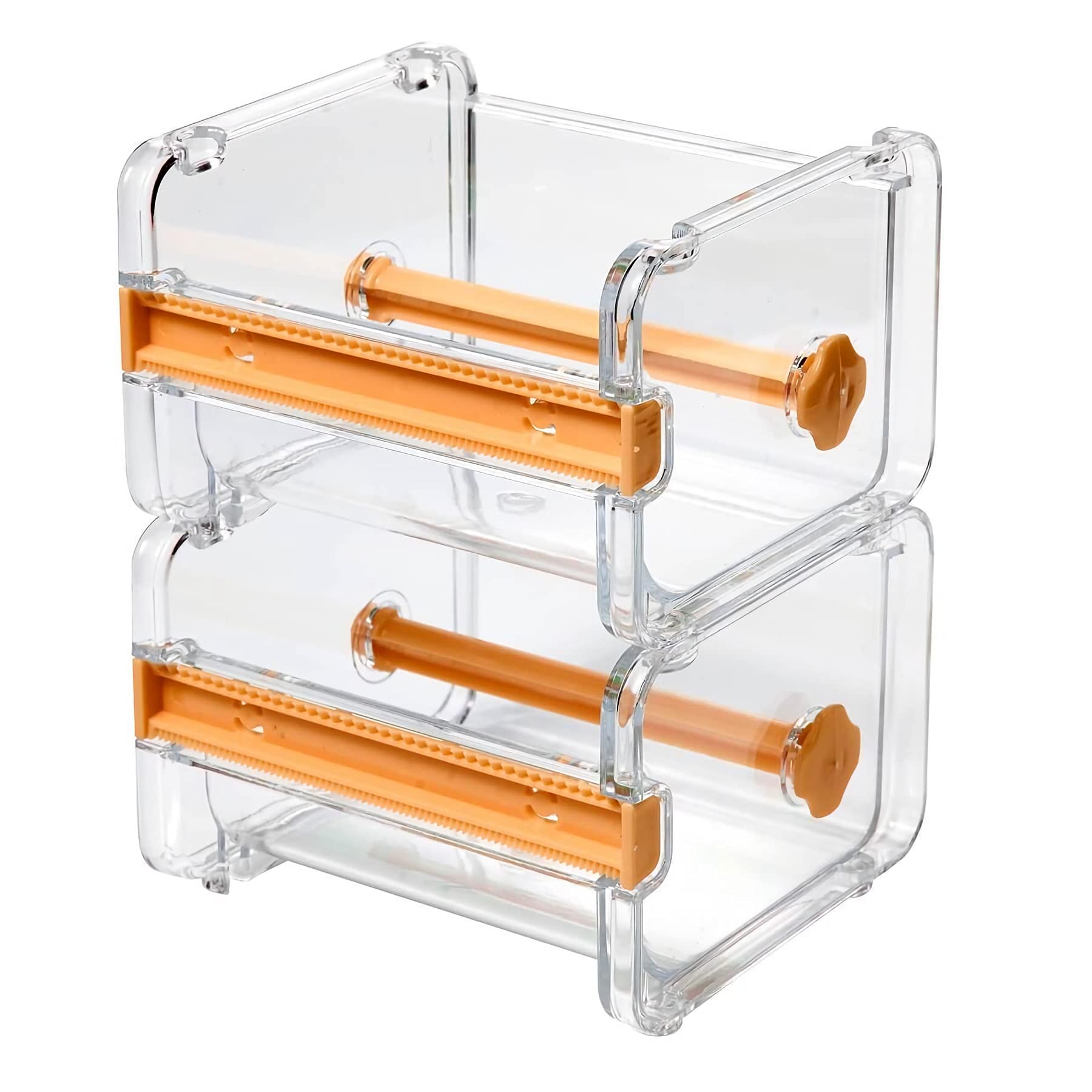 Dometool 2pcs Washi Tape Dispenser Cutter,Roll Tape Holder Organizer,Masking Tape Desktop Tape DIY Sticker Roll Tape Cutter Holder Storage