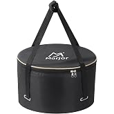 Morjor Dutch Oven Bag for 12 &amp; 10 Inch, Extra Inner Crossed Straps | 2 Pockets