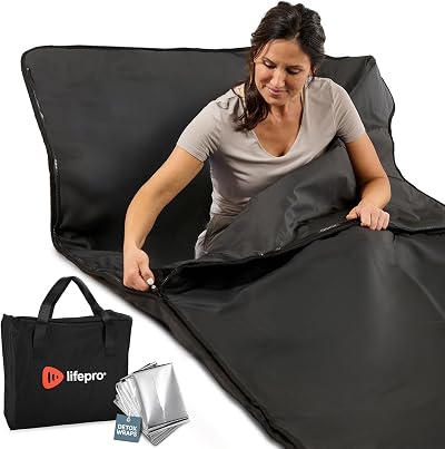 LifePro Infrared Sauna Blanket Portable Home Spa 25–80°C w/ Controller & Bag
