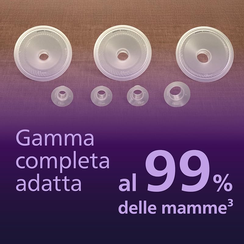 Avent set per i primi allattamenti con tiralatte a mani libere, con motore di qualità ospedaliera, che imita il ritmo di suzione del bambino, estrazione fino a 85 volte al minuto, SCD553/11