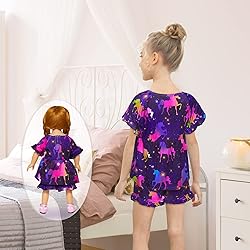 Girl & Doll Matching Pajamas Unicorn Outfit Clothes
