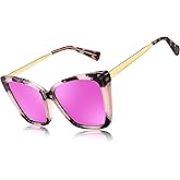 FEISEDY Trendy Polarized Women Sunglasses, Retro Womens Square Cat Eye Sun Glasses B4134