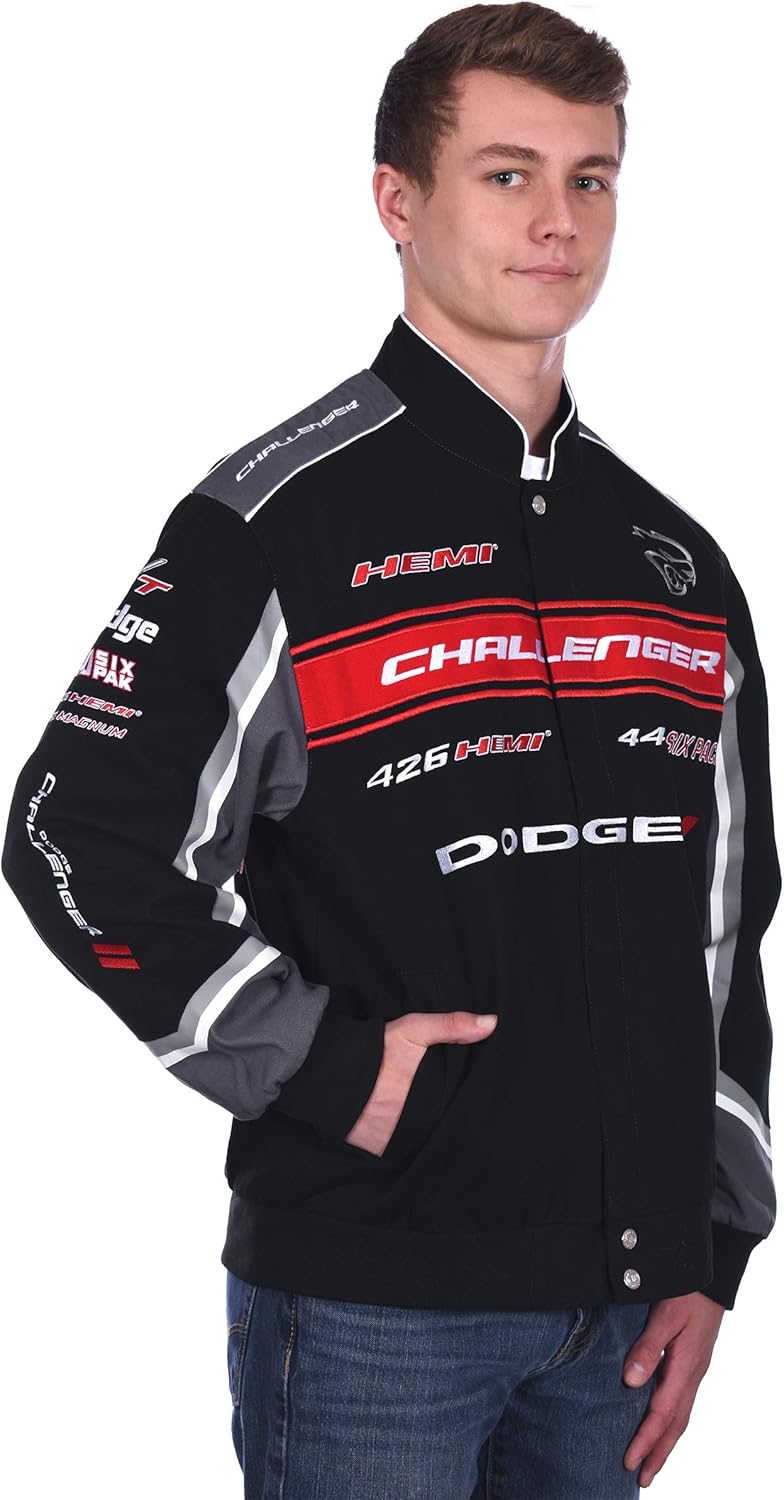 Men's Dodge Challenger Embroidered Cotton Twill Jacket: Clothing