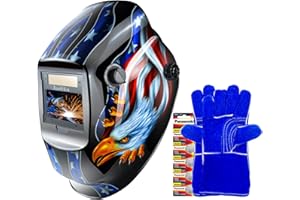 JustHot Welding Hood Auto Darkening Welding Helmet True Color Solar Powered Welding Mask 1/1/1/1 Optical Clarity Weld Helmet with 4 Arc Sensor for Tig Mig Arc Weld Plasma Cut Grinding (JH-CD06)