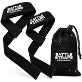 Battle Bunker Lifting Wrist Straps for Weightlifting - Deadlifts &amp; Pull-Ups | Improve Grip Strength during Strength Training.Reduce Wrist Pain with these Cotton Lifting Straps, Gym Straps for Men &amp; Women