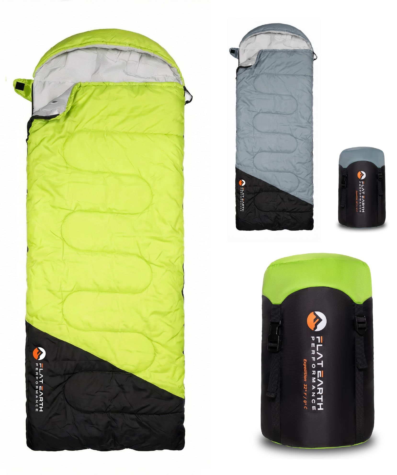 Photo 1 of ****STOCK PHOTO REFERENCE ONLY***Expedition Camping Sleeping Bags with Compression Sack – 32°F/0°C Lightweight Camping Sleeping Bag for Camping & Hiking, Water-Resistant, Fits Adults & Teens Up to 6'0"