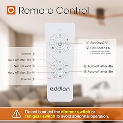 addlon 52 inch Ceiling Fans No Lights, Low Profile
