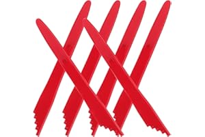 ADOCARN 6pcs Household Canning Bubble Remover and Jar Lifter Set Red Measuring Tool and Scraper for Home