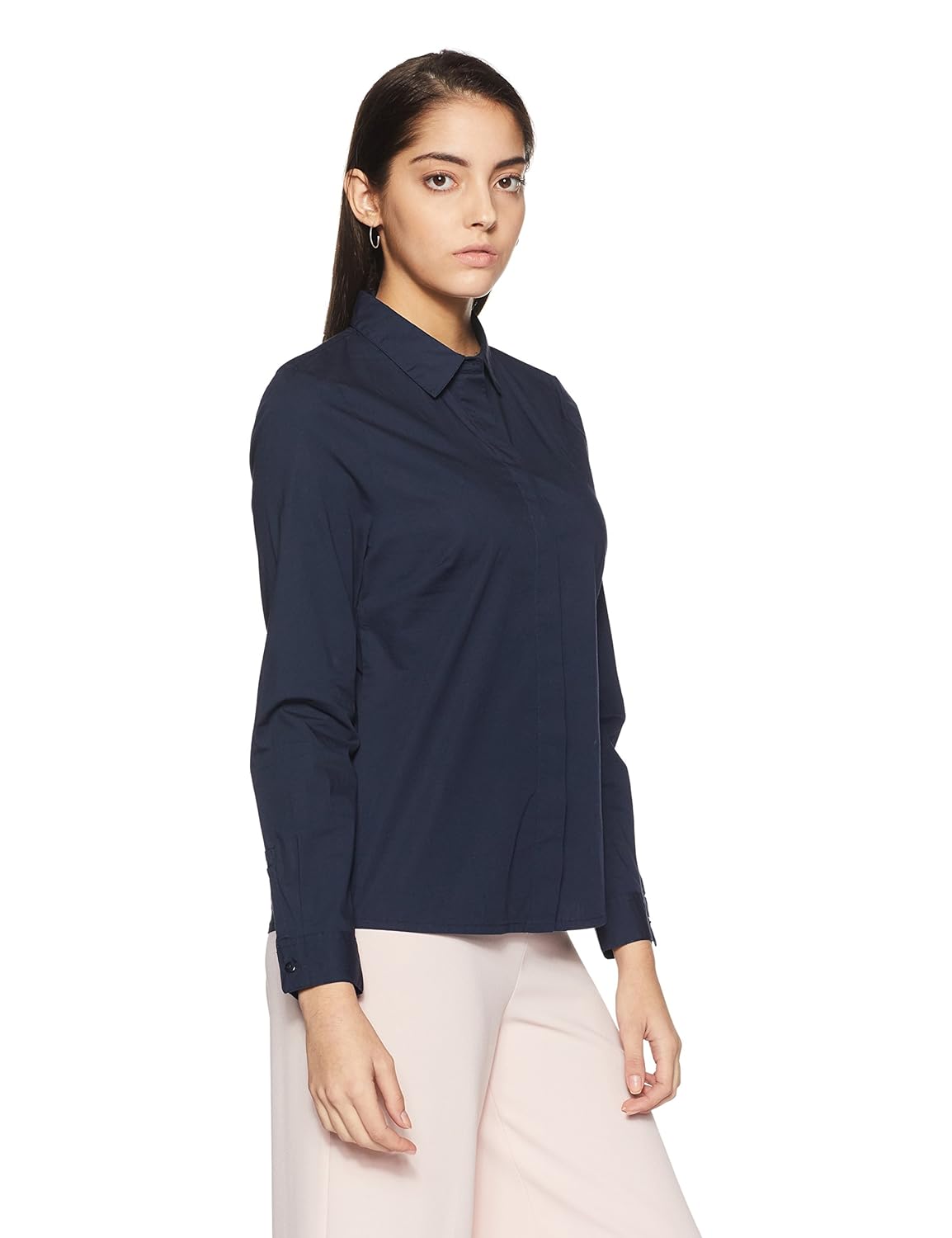 united colors of benetton women's button down shirt