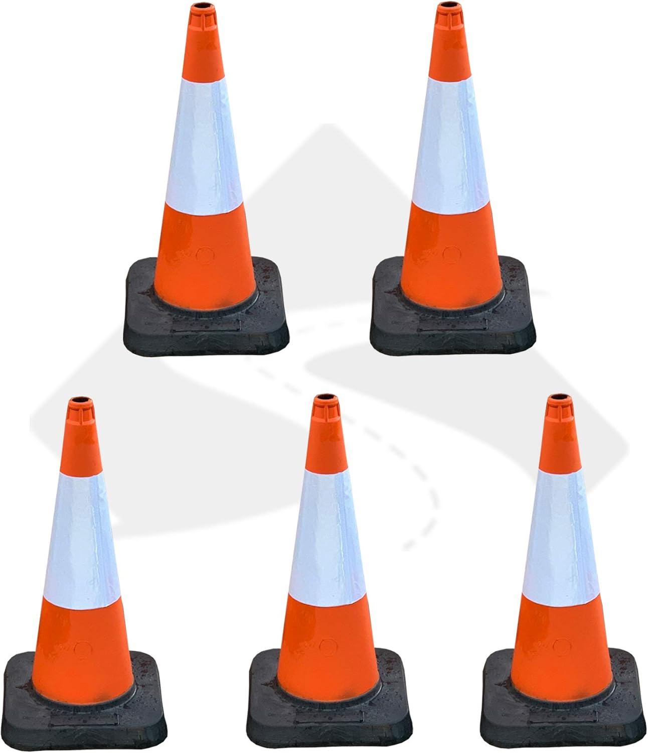 5 x Road Traffic Cones (750mm) Self Weighted Safety Cone Amazon.co.uk