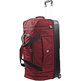 FUL Workhorse 30 Inch Rolling Duffel Bag, Split-Level Checked Travel Luggage with Hardshell Base and Wheels