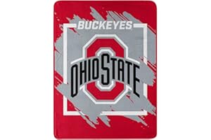 NORTHWEST ENTERPRISES NCAA 46x60 Dimensional Design Micro Raschel Throw Blanket (Ohio State Buckeyes)