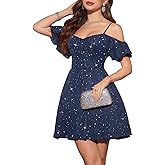 Meetjen Womens Short Cocktail Dresses 2026 Formal Party Sparkly Sequin Graduation Off Shoulder Prom Dress for Teens