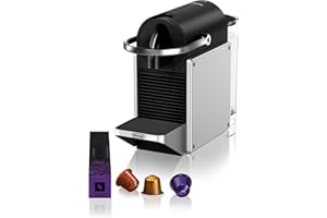 De'Longhi Nespresso Pixie EN127.S, Fully Automatic Coffee Machine, One-Button Coffee Machine with Multi-Function, Welcome Set Included, Compact Design, 19 Bar Pressure, 1260W, Silver