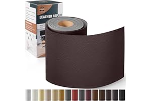 OAZ Leather Repair Kit for Furniture 4"x 63" Leather Tape Repair Patch Self Adhesive Sofa Vinyl Repair Patch Kit for Car Seat,Couch,Boat Seat,Chair - Dark Brown