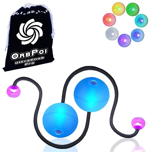 Ultra Poi Ropes UltraPoi OrbPoi LED Poi Balls – USB Rechargeable Spinning Orb Flow w ...