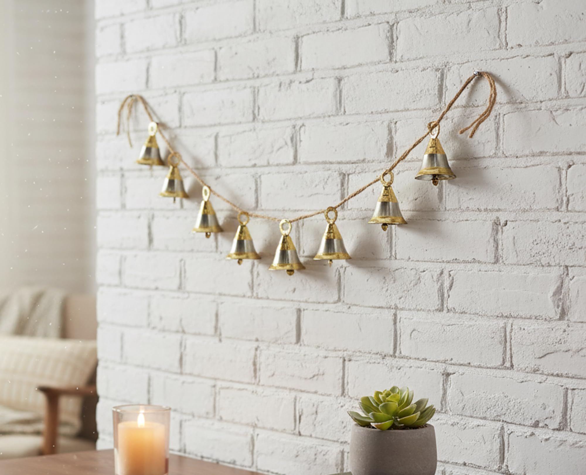 eSplanade Brass Pooja Mandir and Decorative Bells | Pack of 10 | 2" Inches (10, Design 1)