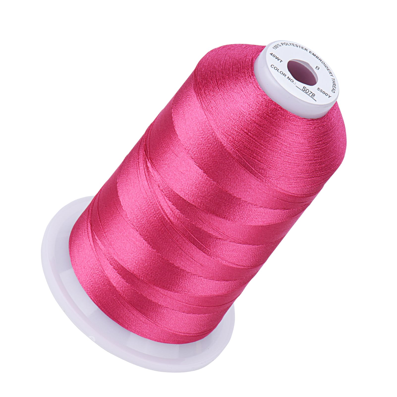 Photo 1 of Simthread 5500Yds Embroidery Thread, 5000M High-Yardage 40WT 100% Polyester Thread – 170+ Vivid Colors, High-Speed Rated – Compatible with Brother, Singer, Janome & More - Passion Pink S078LPNPMEY1801429
