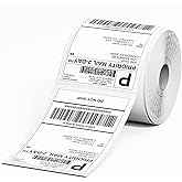 Phomemo 4X6 Thermal Labels - Shipping Labels, Thermal Printer Label, Roll Label for Shipping Label, Address, Mail, Compatible with Zebra, Munbyn, Rollo, Polono, Nelko, Pack of 500, White