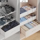 Homsorout Drawer Organisers 18 Pack Foldable Storage Boxes White Cubes Clothing view 4