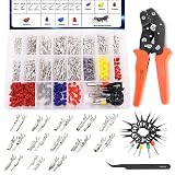 maierke 535PCS 26Type Pin Connectors Kit with Crimping Pliers 26-16AWG,Car Electrical Wire Pins 1/1.5/1.8/2.2/2.8/3.5mm Automotive Pin Connectors Kit Wire Removal Non-Insulated Plug