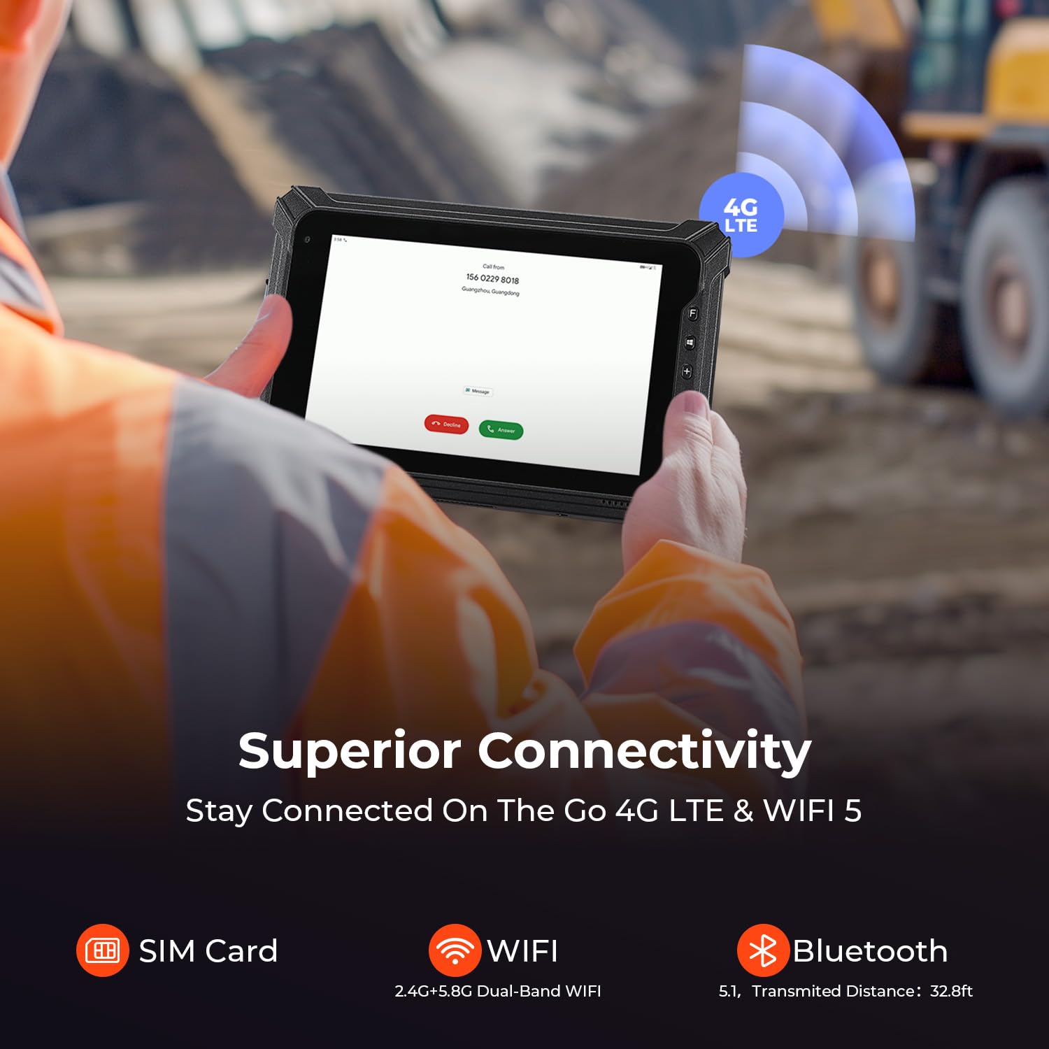 MUNBYN 2025 Rugged Windows Tablet IRT06, 8