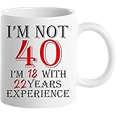 1986 40th Birthday Gifts for Women Men, Turning 40 Years Old Birthday Gift Coffee Mug, Funny 40th Birthday Gifts Ideas - Fathers Day Mothers Day Christmas Birthday for Mom, Dad, Grandma, Grandpa