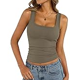 EasyGala Womens Cotton Square Neck Ribbed Tank Tops Fitted Thin Shoulder Strap Sleeveless Basic Summer Cami Clothes 2026
