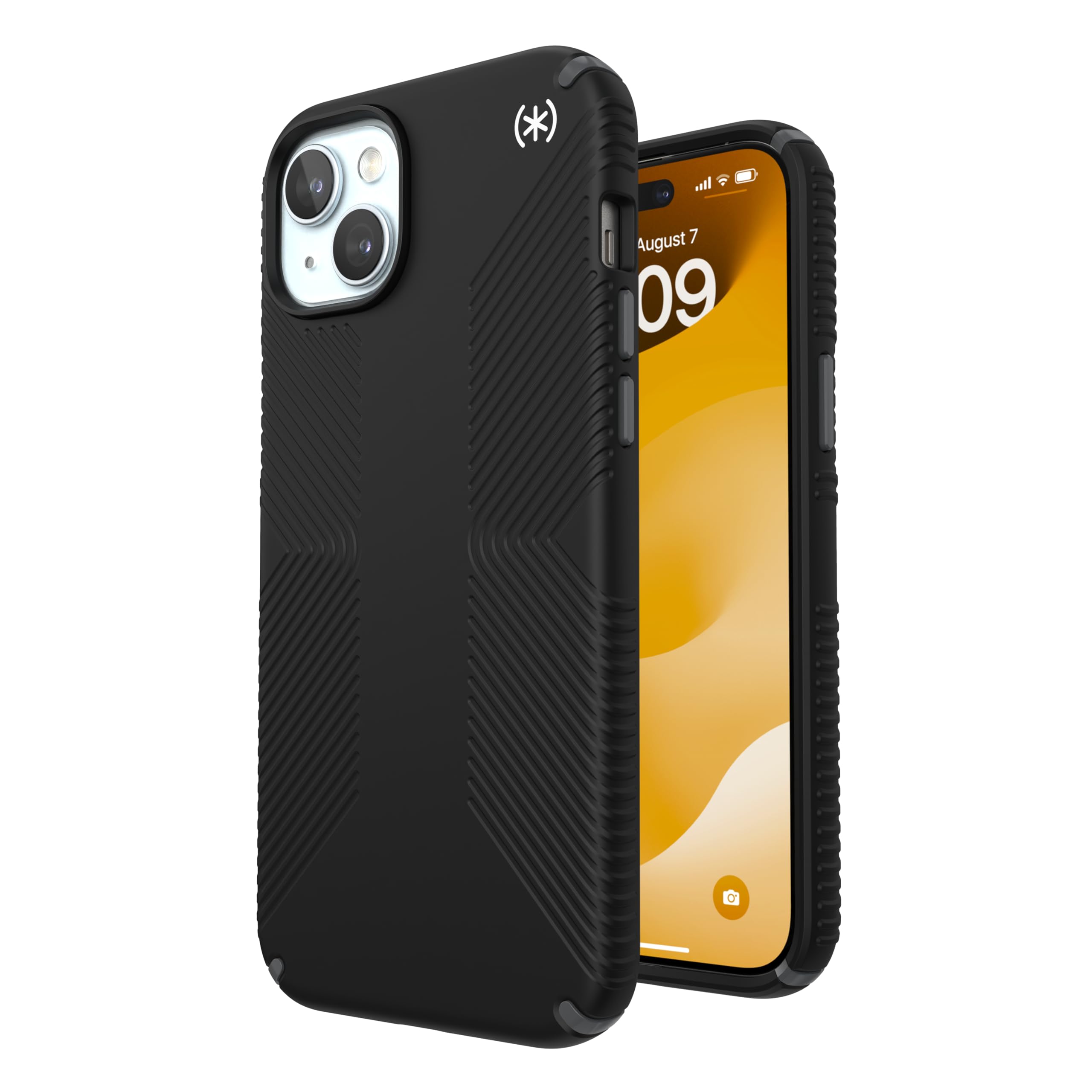 Speck iPhone 15 Plus Case - Presidio2 Grip Black/Grey - Compatible, 6.7 inch Image