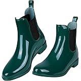 Evshine Women's Short Ankle Rain Boots Lightweight Chelsea Rain Boots Rubber Waterproof Booties