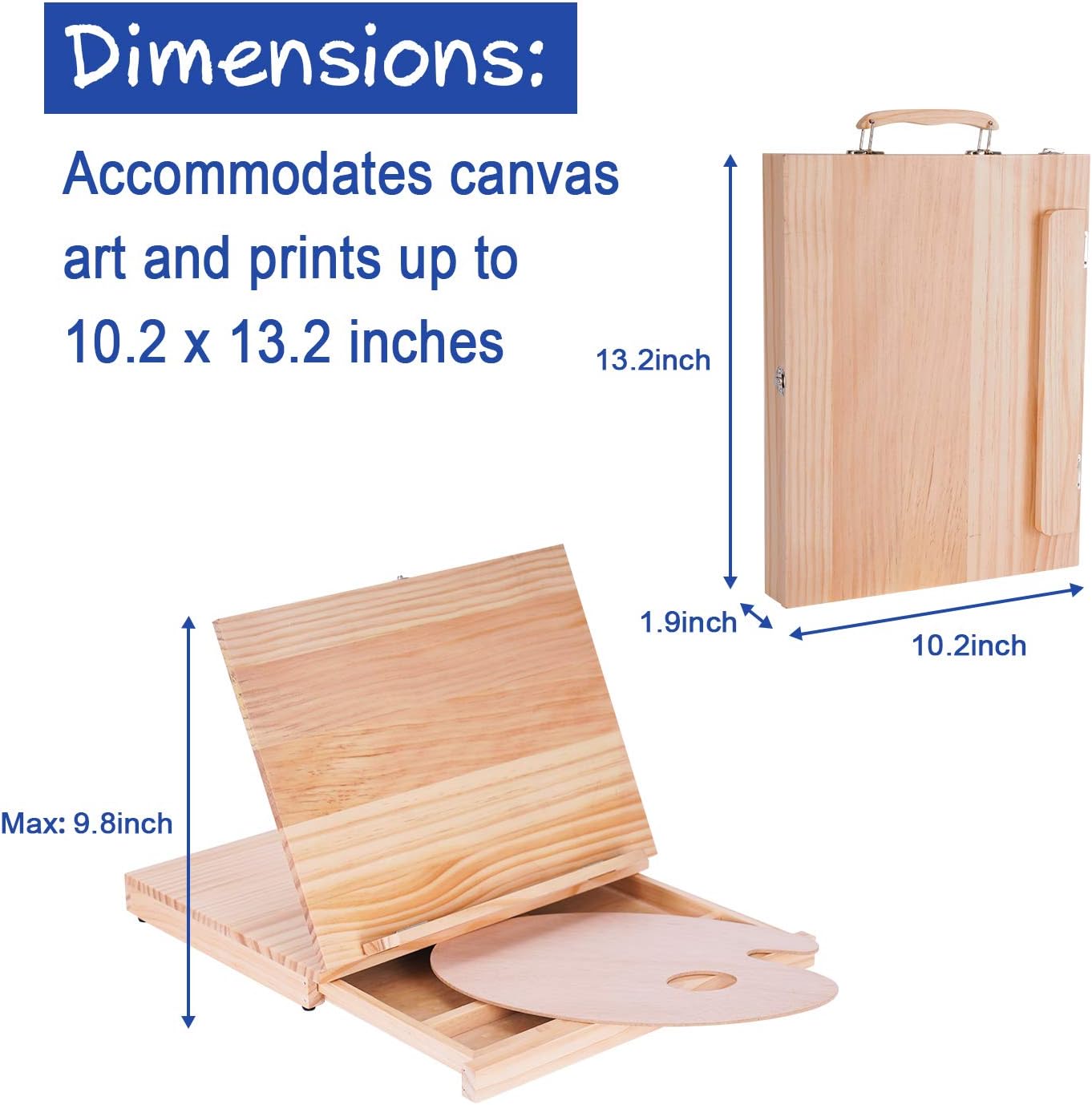 101 Piece Deluxe Art Set with 2 Drawing Pads,1 Wooden Drawing Easel with Drawer, Art Supplies, Painting & Drawing Set That Contains All The Additional Supplies You Need to Get Started,Teens and Adults: Arts, Crafts & Sewing