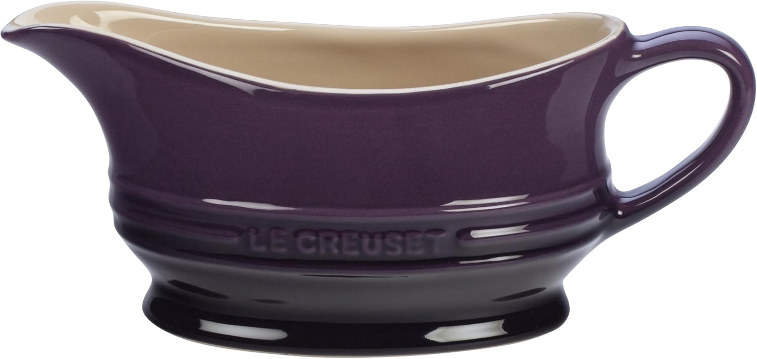 Le Creuset Stoneware 12Ounce Gravy Boat, Cassis Amazon.co.uk Kitchen