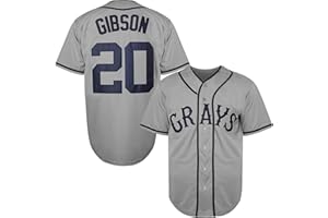 TKJPYWYH Men's Josh Gibson Jersey,20 Homestead Grays Negro National League Baseball Jersey,Stitched Sports Fan Shirt S-3XL