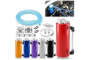 EZAUTO WRAP Purple High Capacity Aluminum Engine Oil Catch Tank Reservoir Breather Can #1