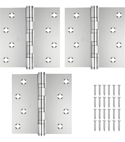 Bisagras De Puerta De Acero Inoxidable 304 - 4 Pulgadas, Rodamiento De Bolas, Apertura 180-305°, Juego De 2 Con Tornillos
