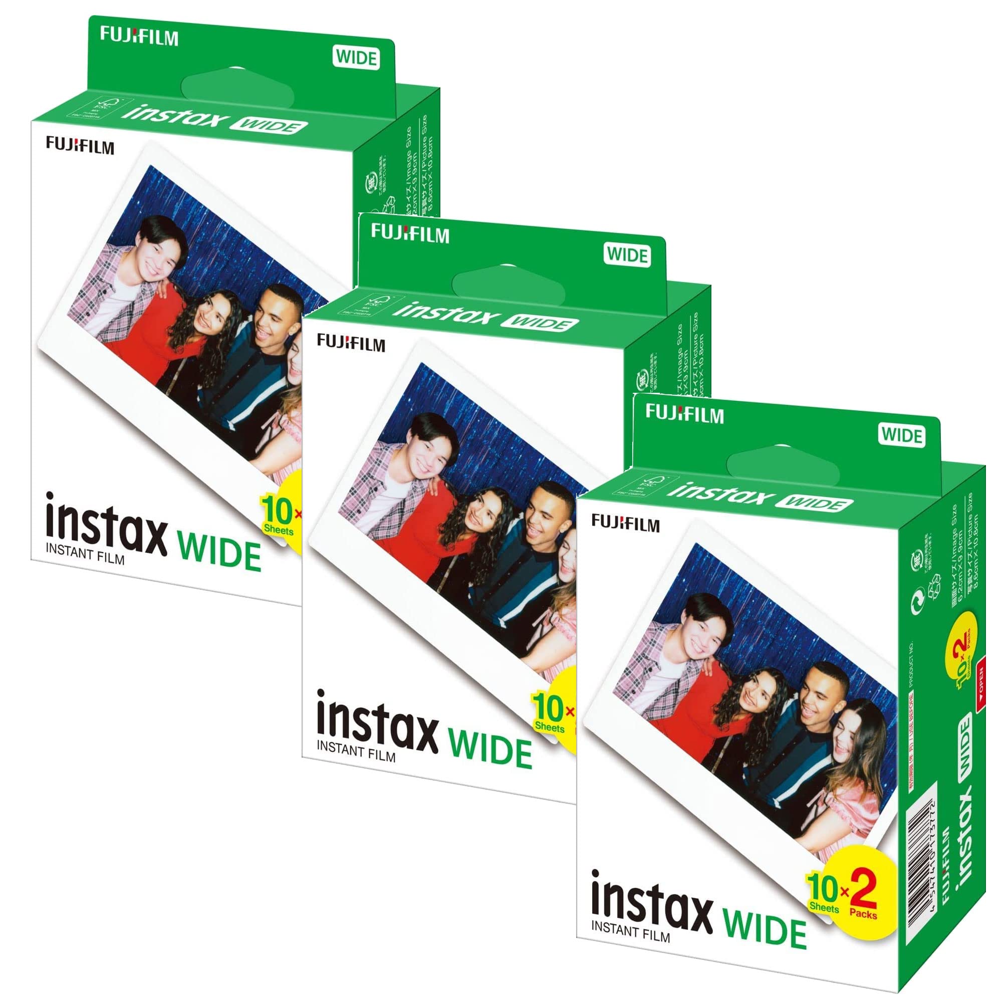 Fujifilm 16385995 X 3 Instax Wide Picture Format Film Pack for 210 300 x 60 Prints - (> CONSUMABLES)