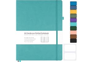 MALEDEN Dotted Journal, Hardcover Notebook 8.5 x 11, Dot Grid Notebook Journal for Women, Men, Large Leather Journals for Writing, Bullet, No Bleed Thick Paper, A4 Notebooks for Work, School, Notes, Teal