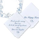 InnoBeta Mother of the groom gifts, Father of the groom Gifts, Happy Tears Handkerchief Wedding Gifts Something Blue Gift for Parent of The Groom
