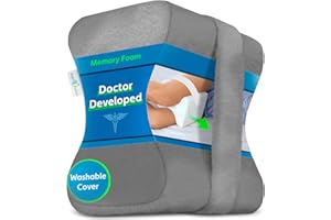 Ergonomic Knee Pillow for Side Sleepers - eHandbook Included - Memory Foam Knee Pillow for Sleeping on Side - Hip & Leg Wedge