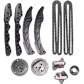 AUCERAMIC Engine Timing Chain Kit W/Sprocket &amp; Tensioner Fit for Subaru | for 2013-2015 Subaru BRZ Forester Impreza WRX/XV Crosstrek, 2011-2018 Legacy Outback, H4 2.0L 2.5L, 13143AA110 13142AA103