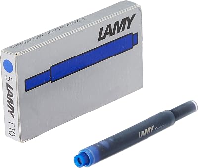 Lamy T10 Blue Ink Cartridges 5 Pack 1.4ml Fountain Pen Refills