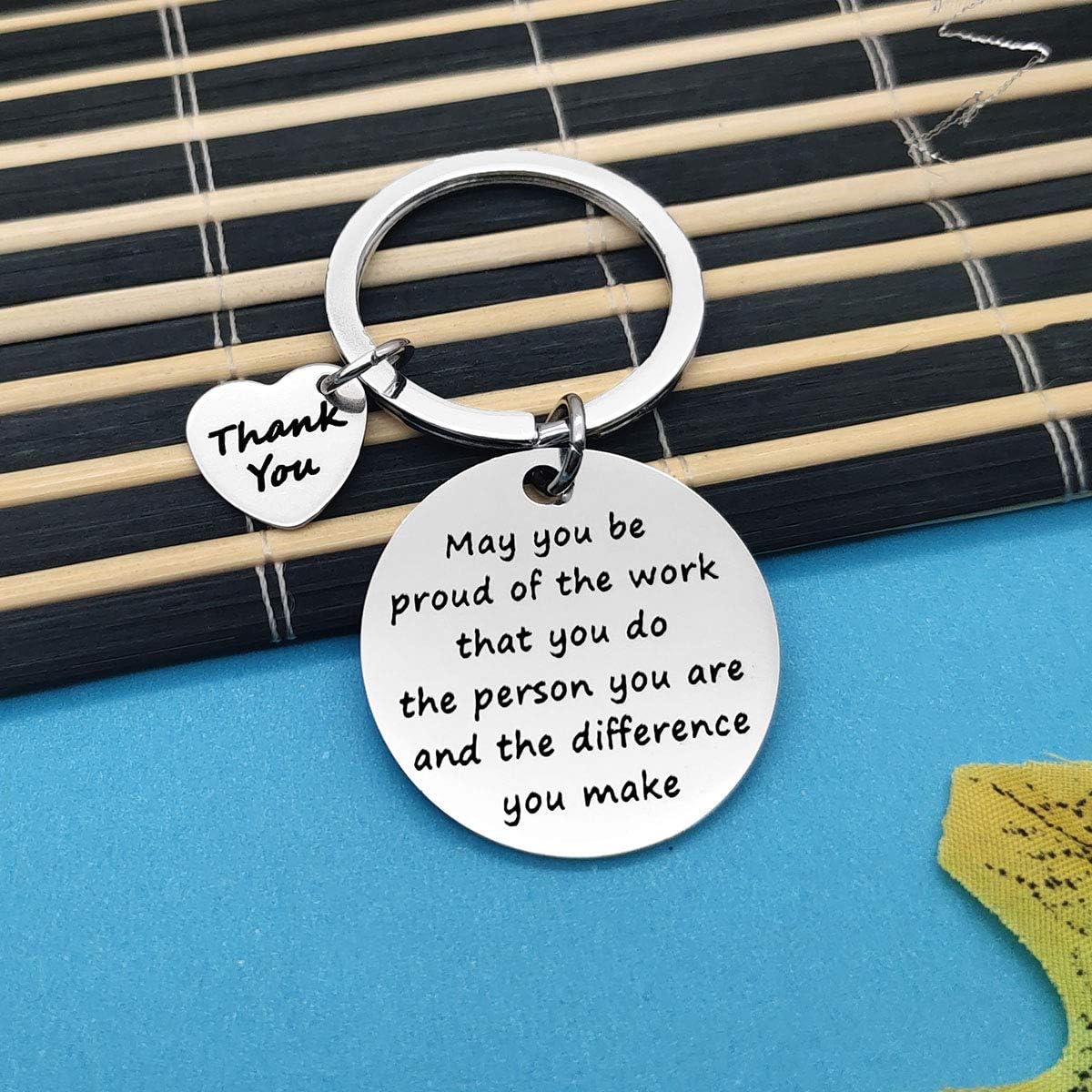 Huwujiu Thank You Gifts Keyring Appreciation Gifts Make a Difference Keyring Appreciation Gifts for Employee Volunteer Social Worker Thank You Gifts for Nurse Mentor Teacher Gifts - Image 4