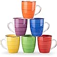 vancasso Bonita 12 Oz Coffee Mugs Set of 6, Ceramic Coffee Cups for Cappuccino, Latte, Tea, Cocoa, Warm Color