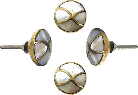 Set Of 4 Mop Grey Knobs Kitchen Cabinet Cupboard Door Knobs