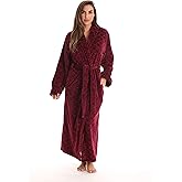 Just Love Velour Kimono Robe Hooded Bath Robes for Women Maxi Length