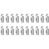 uxcell 50Pcs Slide on End Clasps, 6mm Tube Ball Bead Slider Crimp Ends for Multi-Strand DIY Craft Making, Silver Tone