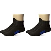 Top Flite Mens Sport Full Cushion Quarter Socks 6 Pair Pack