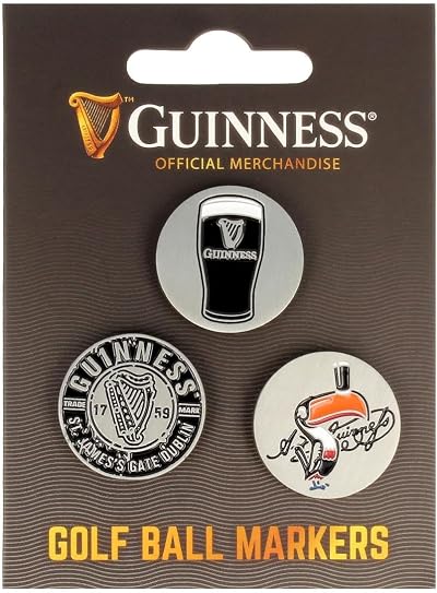Guinness Golf Ball Markers Official Harp Logo Metal Set