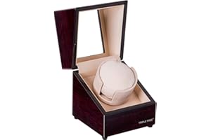 Single Watch Winder for Automatic Watches, with Super Quiet Motor, 4 Rotation Mode Setting, Flexible Plush Pillow Fit Lady an
